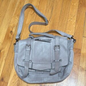 Anthropologie Gray Convertible Crossbody Satchel